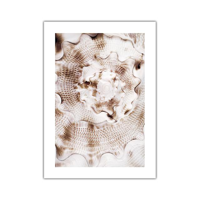 Scandinavian Nature Plant Palm Leaf Shell Beach Canvas Painting Poster Seaside Landscape Print Wall Art Picture Home Decoration