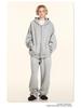 BE Winter 2025 Men's American Trend Plus Velvet Hooded Sweatshirt & Straight Casual Pants Two-Piece Set