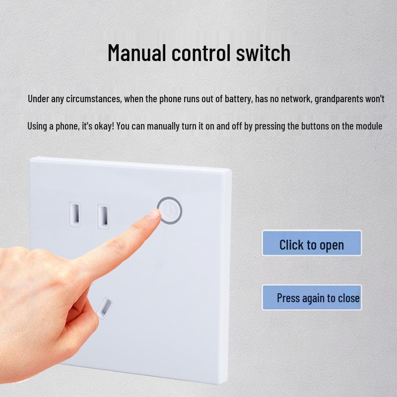 eWeLink Smart WiFi Wall Socket 86 Type 10A - Remote, Voice-Controlled App for Mobile