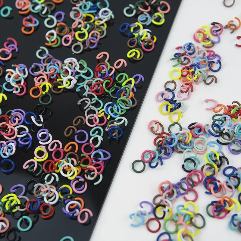 Breloc cu inel de fier colorat pentru bijuterii și brățări DIY