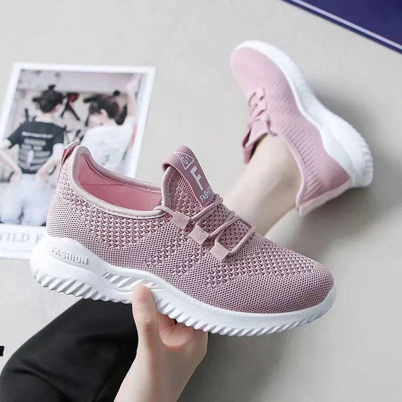 

New fly-woven mesh women s shoes casual running sports breathable mesh shoes 40