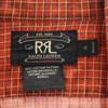 RRL 90s Old Initial Tag Red 3 Stars Long Sleeve Check Shirt S Brick Type Men's Used