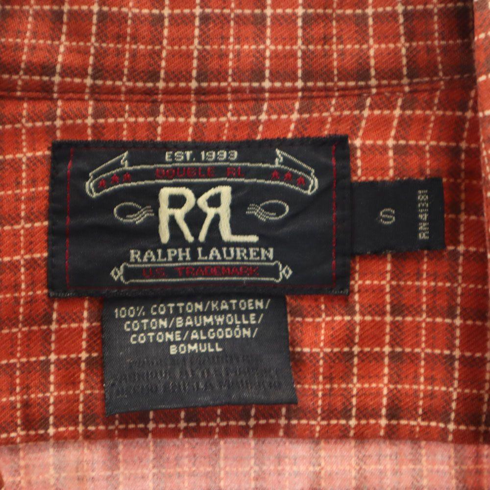 RRL 90s Old Initial Tag Red 3 Stars Long Sleeve Check Shirt S Brick Type Men's Used