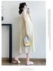 2026 Summer Korean Maternity Midi Dress: Simple, Fashionable, Loose, Plus Size, Slimming