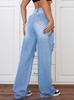 2026 European Trend Ripped Straight-Leg Denim Jeans for Women
