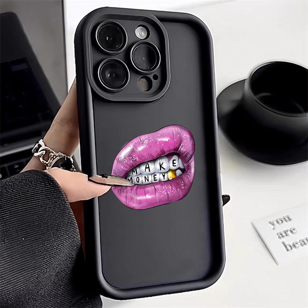 LZ20 Lips Kiss Design Silicone Phone Case for Infinix Smart 9 Hot 40i Tecno Camon 20 Pro Moto G22 G30 OnePlus Google Pixel 9 Shockproof Back Cover