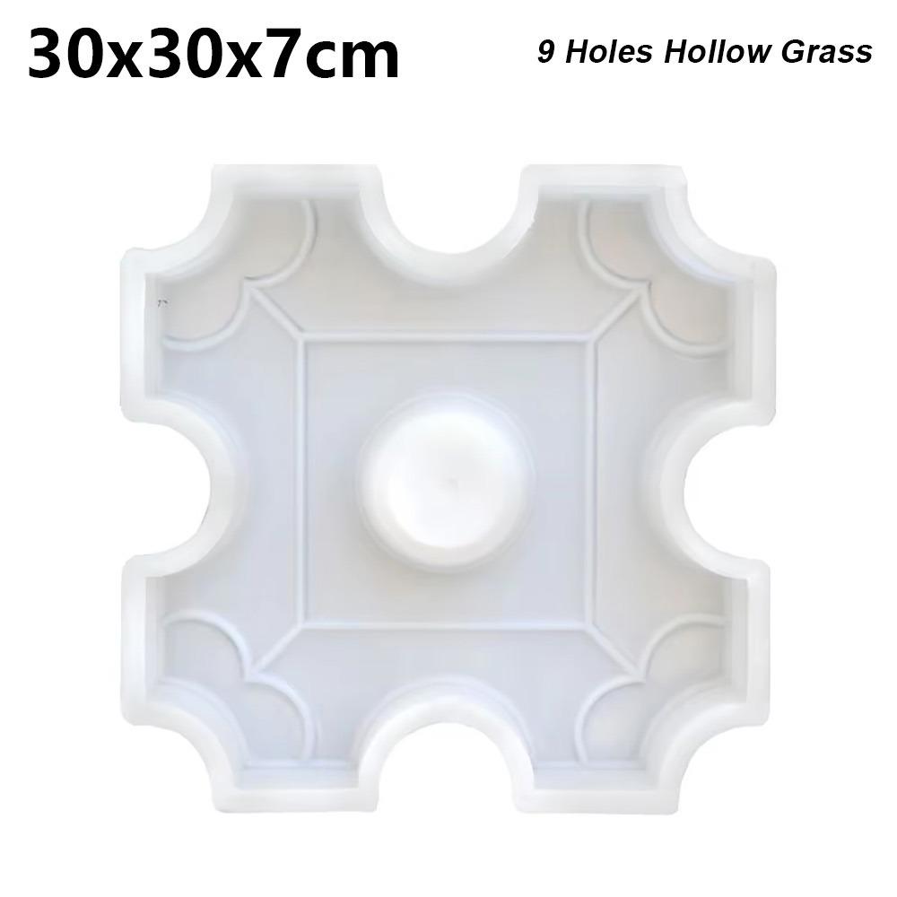 

1Pcs 30x30x7cm Paving Brick Mould 9 Holes Hollow Grass Reusable Stepping Stone Paver Plastic DIY Walk Maker