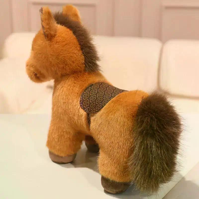 30cm Cartoon Horse Plushies Cute Pony Stuffed Toy Gray Brown Fine Horse Soft Doll Boy Girl Gift