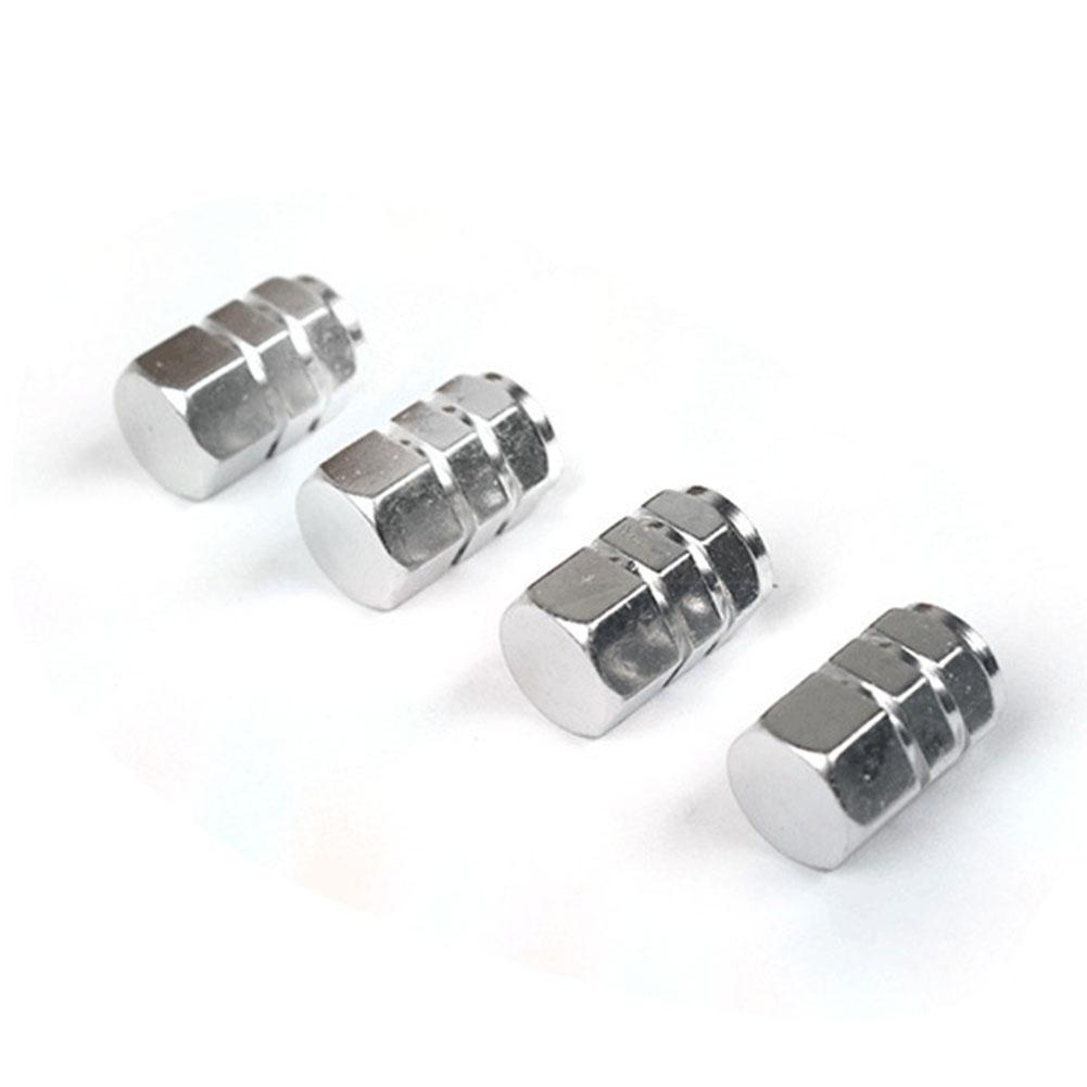 4pcs Tire Valve Black Aluminum Rims Stem Tyre Cover