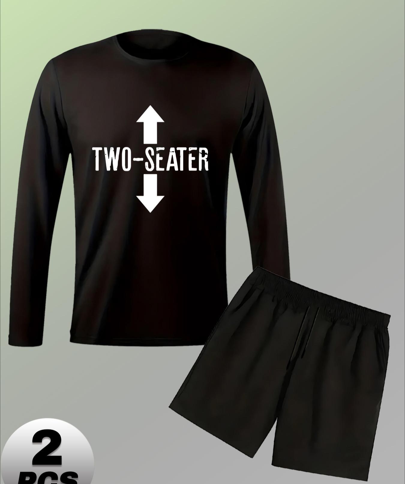 

Long Sleeve & Shorts Set for Men, Stretch & Quick-Dry, Great for Gym XXL чорний