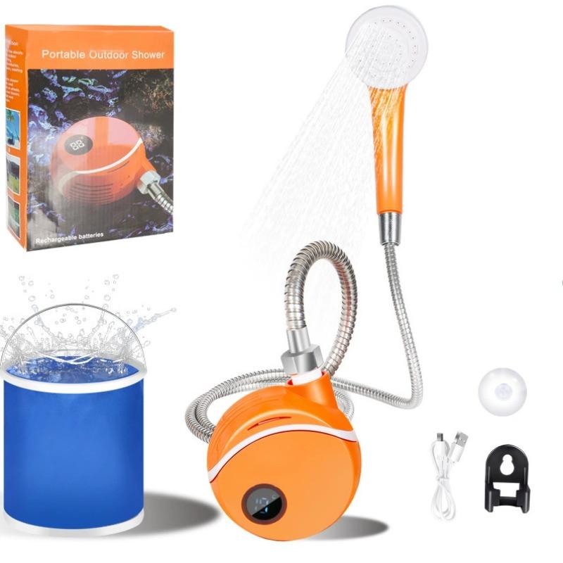 Ducha portátil eléctrica para camping, ducha de mano recargable para exterior, viaje y hogar.