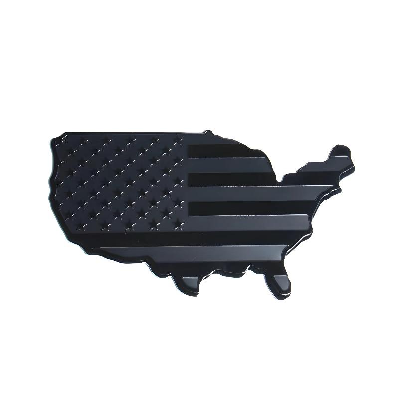 

3D Aluminum USA Flag Emblem Badge Logo Car Sticker American Map Waterproof Decal for Car Body Window Motorcycle Home Decoration
