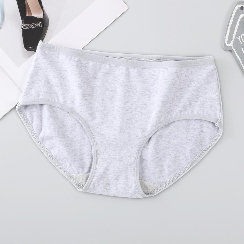 Women's Mid-waist Plus Size Cotton Underwear Comfortable Breathable Nude Cotton Crotch Abdomen Buttocks Briefs Underwear For Women