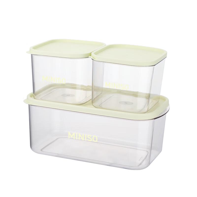 Miniso 3-Piece Plastic Storage Box Set