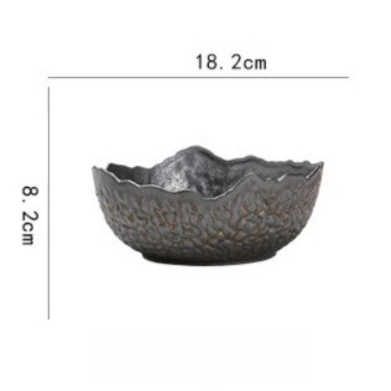 Vintage Gilded Large Tea Washer Chinese Coarse Pottery Table Waste Water Tank Cup Storage Basin Tea Ceremony Accessories