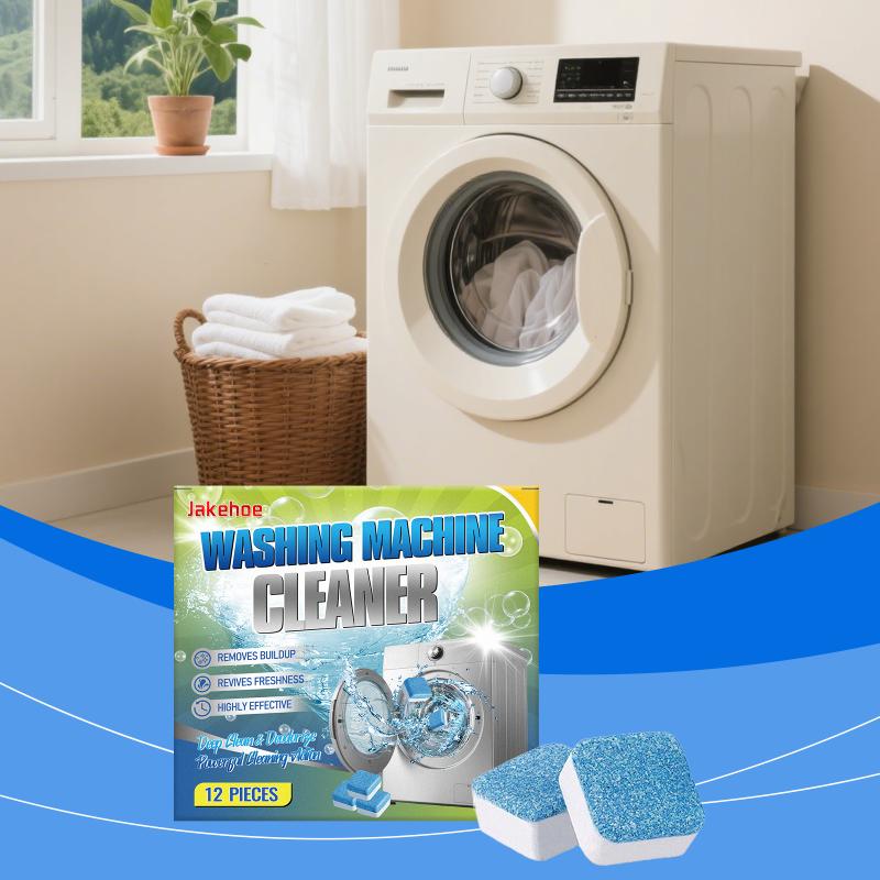 Bioactive Washing Machine Cleaner Tablets Deep Drum Cleaning Removes Limescale Odor Mold for Laundry Room Appliance Care