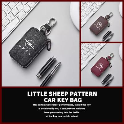 Key Case Multifunctional Key Case Leather Keybag Zipper Keychain Wallet For Astra G J H Insignia Zafira Corsa D C Vectra