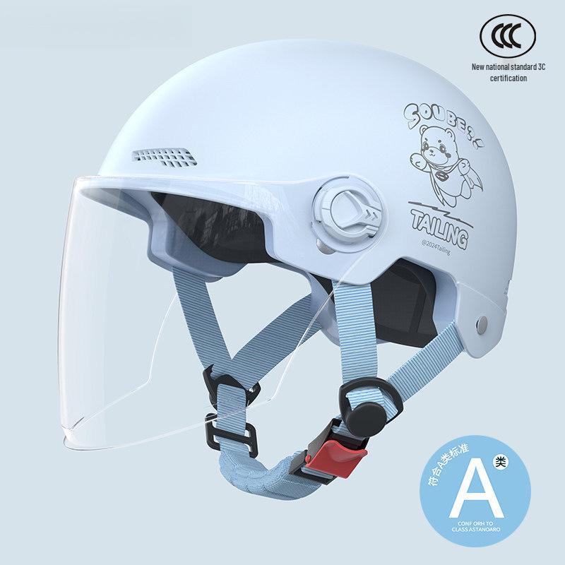 3C Certified Unisex Electric Motorcycle Helmet: All-Season, Sun-Protective, Half-Helmet for Safety