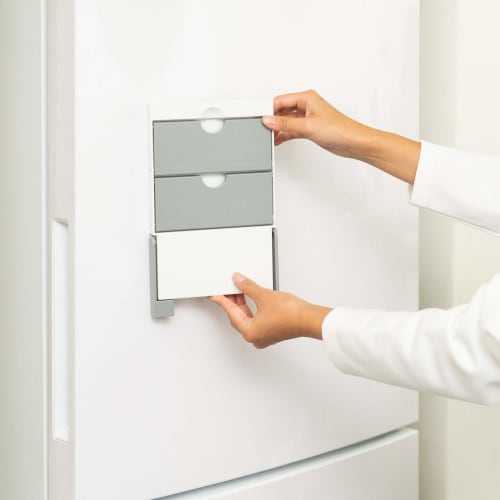 Belca Kitchen Storage Magnetic Wrap & Paper Holder, FLAT in, Width 15.1-27.5 x Depth 1.75 x Height 25cm, White, Flat in Wall Storage, FK-WPW