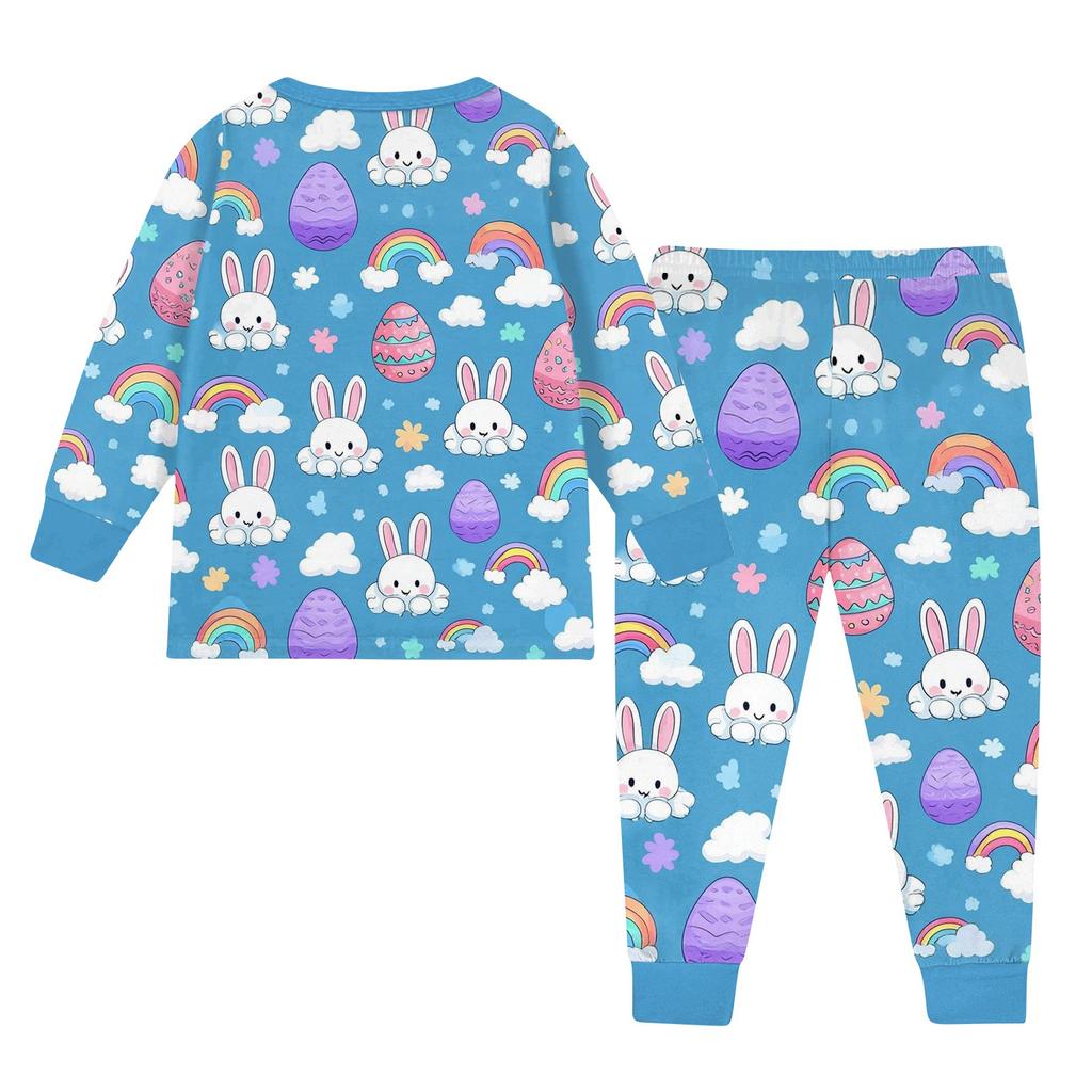 Children's Set - Printed Cartoon Two-Piece Outfit Set For Boys And Girls
