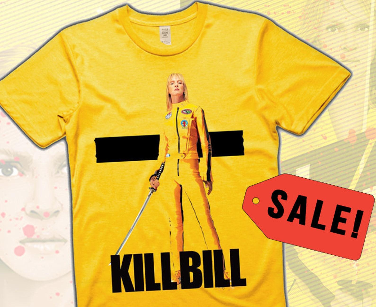 Hot Sale Kill Bill V9 Movie Poster unisex Yellow T-Shirt all sizes S-5XL Tarantino 4XL