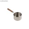 Dripping Sauce Pot Wooden Handle Milk Pan 304 Stainless Steel with Scale Small Sauce Pan Spout Deepen Measuring Spoon Chocolate