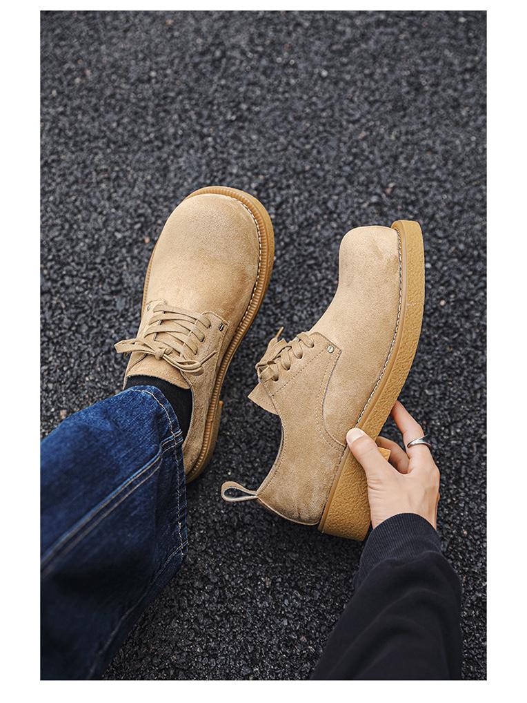 Retro Distressed Men's & Women's Round Toe Platform Derby Shoes - Autumn Collection 14411-J