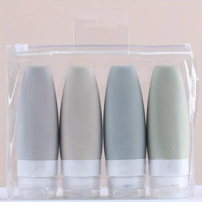 1/4Pcs silicone bottling travel bottling set silicone bottle cosmetic storage bottle washing set bottling set