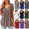 Stylish Women's Summer Short Sleeve Blouse In Vibrant Colors Plus Size Casual Tunic