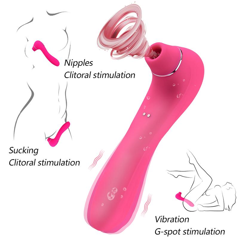 Clit Suck Vibrator Nipple Sucking Clitoris Stimulator for Women Oral Sex Erotic Masturbator Sex Toy G-Spot Vibrator for Couple Adult