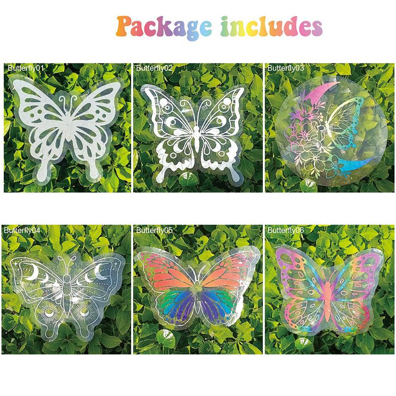 6Pcs/set Suncatcher Window Stickers Rainbow Maker PVC Glass Sticker Sun Catcher Wall Decal Art Home Bedroom Kids Room Decoration