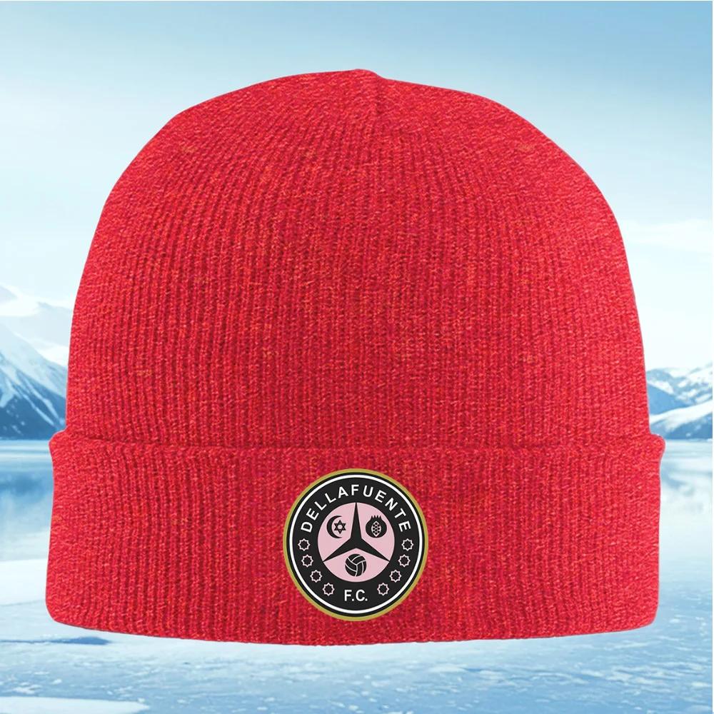 New Soccer ballstarflower shapecrescent Unisex Women Unisex Knitted Hat Beanie Pullover Cap Winter Thermal Warm Christmas Outdoo