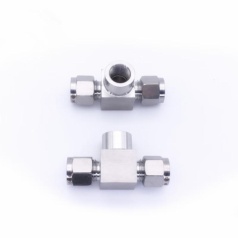 Chiweng 304 Stainless Steel Double Ferrule Internal Thread Tee Fitting