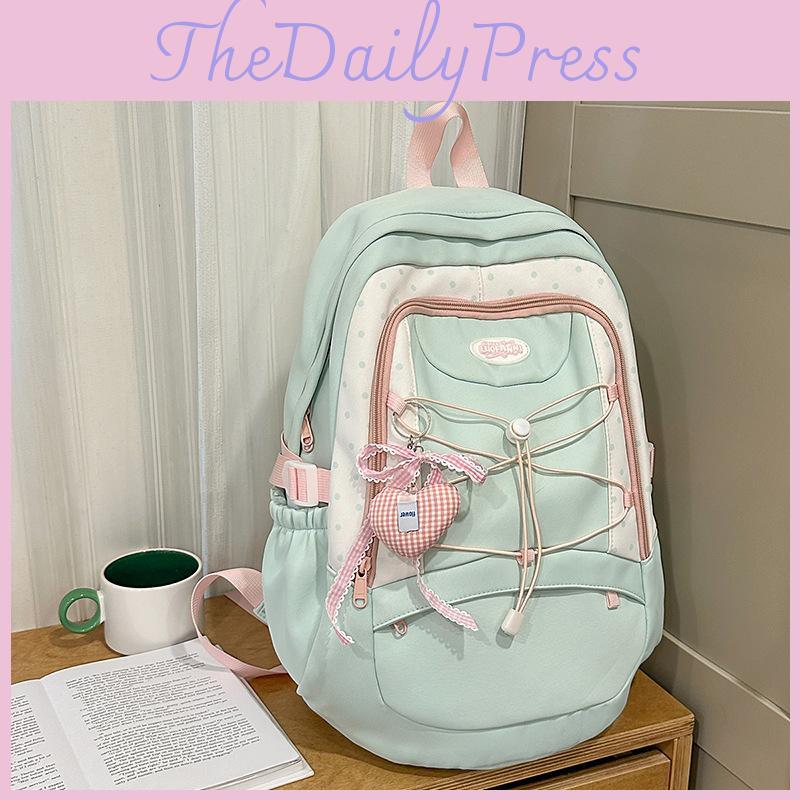Student Nylon Teenagers Backpack With Waterresistant Features For Girl Daily Use