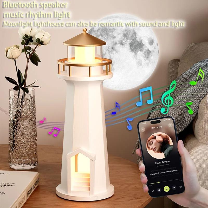 LED Moon Projector Light Bluetooth Speaker Phone Wireless Charger APP Control Atmosphere Night Lamp for Room Decor Kids Gift