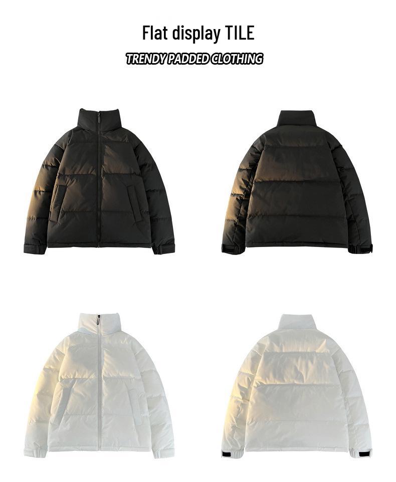 Men's High-Quality Winter Down Jacket: Warm Business Style with Thickened Stand Collar for Teens and Adults.