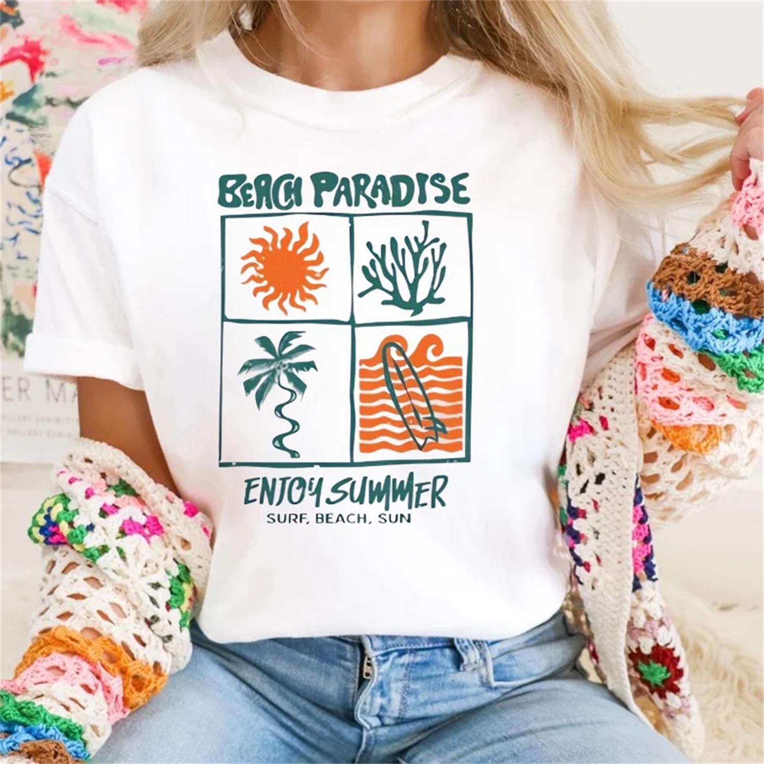 

2025 Summer Women s Street Trendy T-Shirt Beach Vacation Pattern Cartoon Print Round Neck 90s Casual Harajuku Style New Top XXXXXL білий