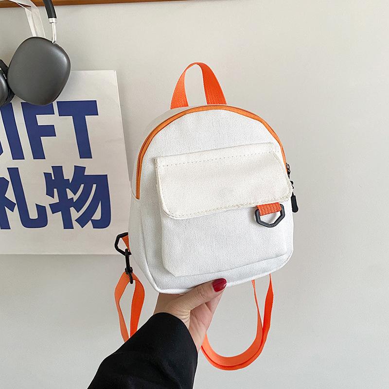 

2026 mini backpack ins cute commuting storage bag Korean contrasting color small satchel белый