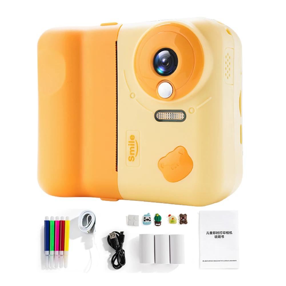 HD 1080P Kids Mini Instant Print Camera 2.4 IPS Screen Instant Photo Printing Camera Video Camera  for Girls Boys Aged 3-12