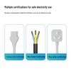 Gray C13 3-Pin Power Cord for Rice Cooker with Pure Copper Conductors