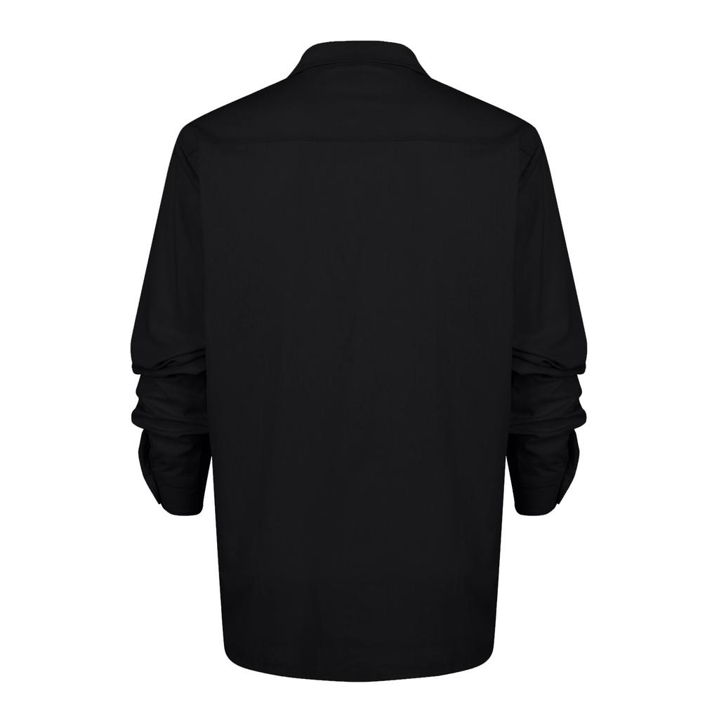 Mens Casual Loose Long Sleeve Cotton Color Shirt Lapel Neck Shirt Tops