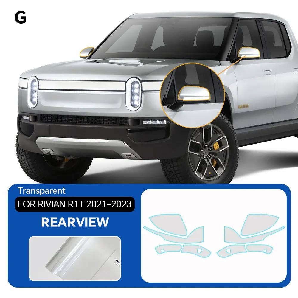 

For Rivian R1T 2021 2022 2023 Headlight Rearview TPU Paint Protective Film Anti-scratch Pre-cut PPF Clear Bra Resistant Cover Transparent Film&With Tools