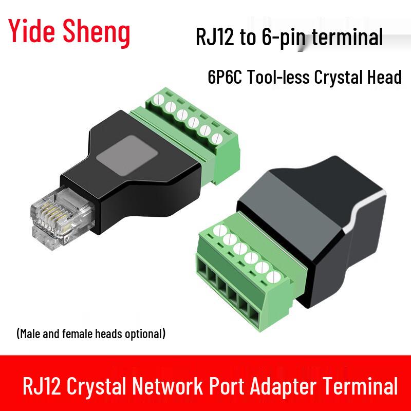 RJ12 to 6PIN Adapters and Connectors Male