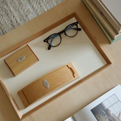 Retro Wooden Storage Trays Kitchen Fruit Tray Simple Living Room Desktop Storage Plate Multifunctional Home Organize Accessories