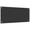 Kitchen Backsplash Dark Gray 90 x 40 cm Tempered Glass