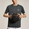 Li-Ning Wade Series Letter Round Neck Comfortable Versatile Breathable Short Sleeve T-Shirt Men Tops Slate-Gray ATSU071-1