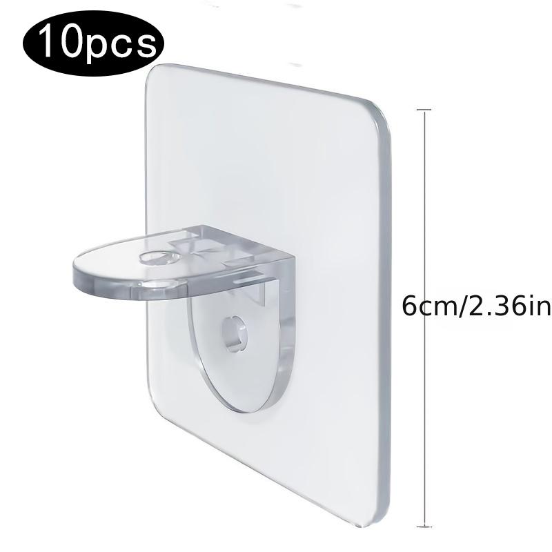 10/20/50pcs Shelf Support Adhesive Pegs Closet Partition Bracket Cabinet Support Clips Wall Hanger Sticker for Kitchen Bathroom