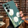 White Tulips Watercolor Slim Fit Phone Case Anti Scratch Drop Protection For Samsung Galaxy S26 S25 S24 Ultra FE A Series