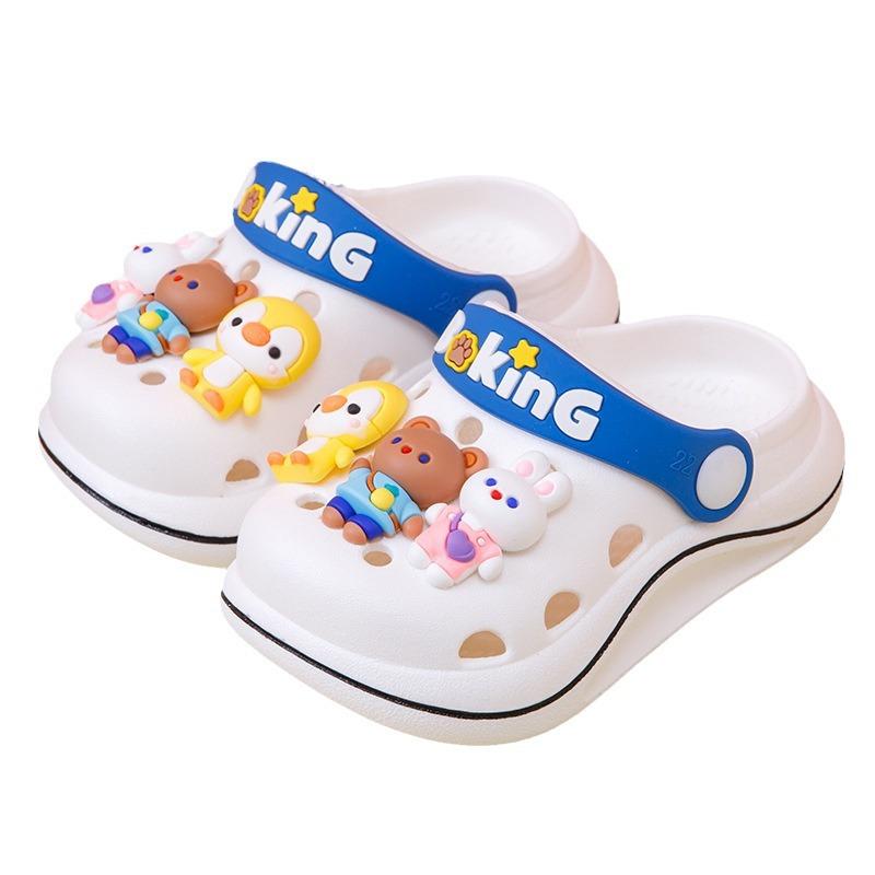 Children's summer slippers for toddlers, baby beach clogs, home use, boys' and girls' soft-soled non-slip sandals for young kids