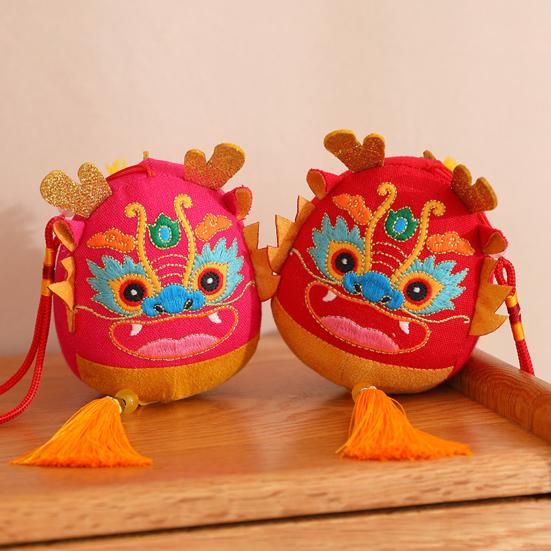 

Yousheng 2024 Китайский Новогодний Дракон Плюшевая Игрушка с Ремешком Кисточкой Дракон Кукла-талисман Подвеска Подвесной Орнамент Китайский Лунный Новый Год Подарок